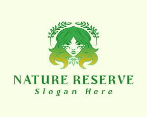 Beautiful Nature Woman Face logo design