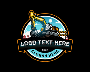 Construction Heavy Equipment Excavator  Logo