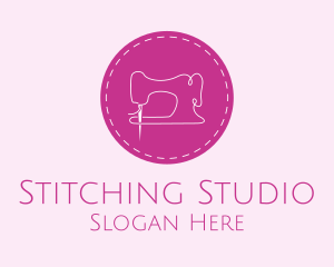 Seamstress Sewing Machine logo design