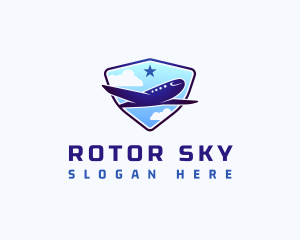 Travel Sky Airplane logo design