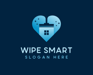 Heart Wiper Cleaning  logo design