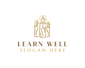 Candle Flame Wellness logo design