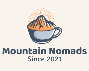 Mountain Coffee Cup logo design