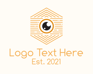 Photograph - Hexagon Camera Outline logo design