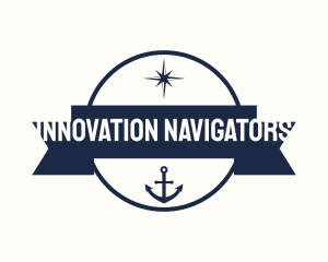 Blue Sailor Navigation Badge logo design