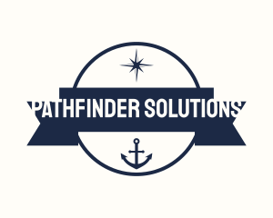 Blue Sailor Navigation Badge logo design