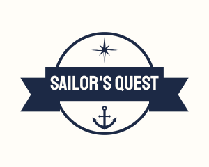 Blue Sailor Navigation Badge logo design