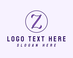 Violet Lavender Letter Z logo