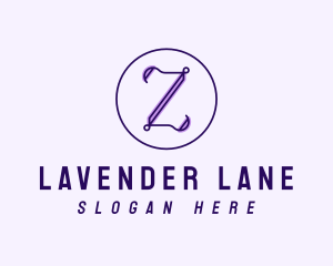 Violet Lavender Letter Z logo