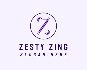 Violet Lavender Letter Z logo design