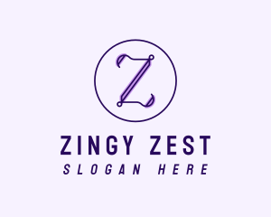 Violet Lavender Letter Z logo design