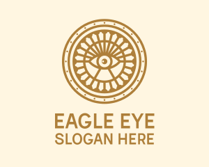 Tarot Eye Emblem logo design