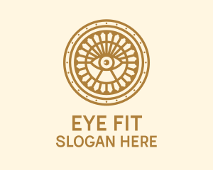 Tarot Eye Emblem logo design