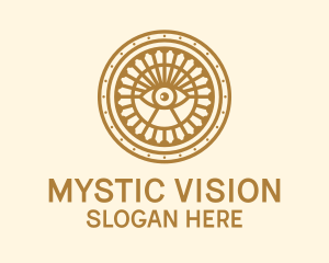 Tarot Eye Emblem logo design