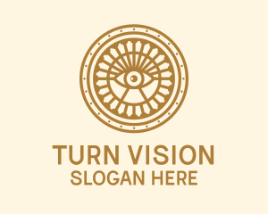 Tarot Eye Emblem logo design