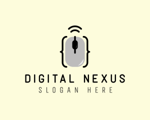 Digital Mouse Wifi  logo design