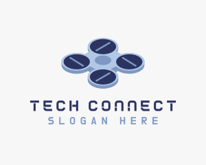 Drone Aircraft Quadcopter logo