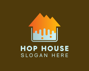 Orange House Paint logo design