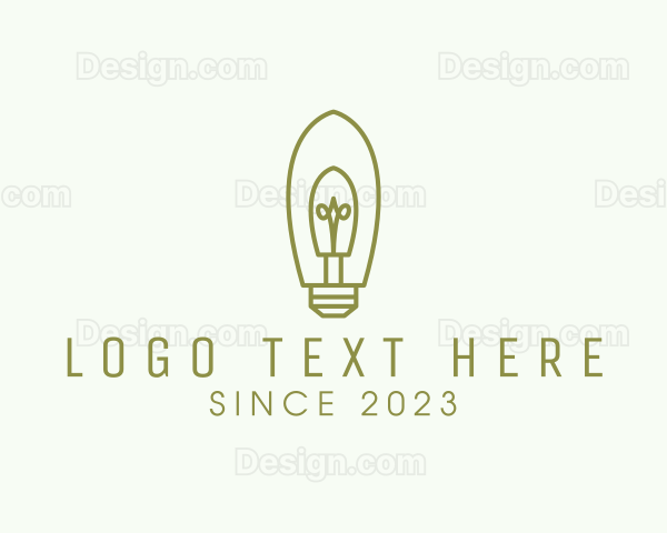 Simple Modern Light Bulb Logo