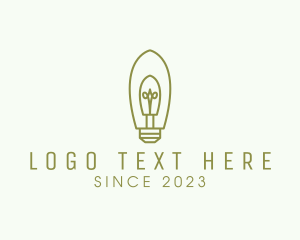 Simple Modern Light Bulb logo