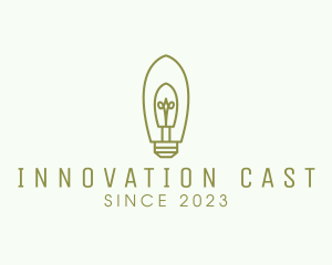 Simple Modern Light Bulb logo design