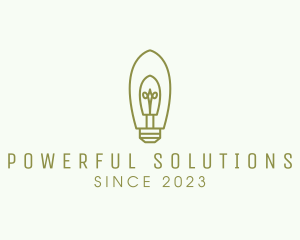 Simple Modern Light Bulb logo design