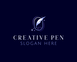 Writing Quill Pen logo design