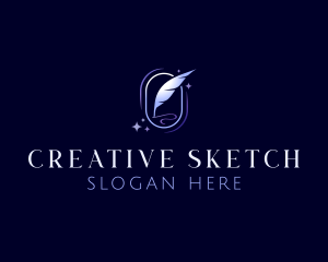 Writing Quill Pen logo design