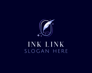 Writing Quill Pen logo design