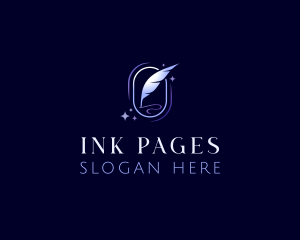 Writing Quill Pen logo design