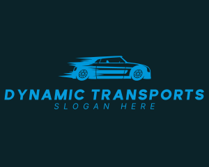 Blue Transportation Vehicle Car  logo design