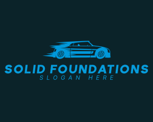 Blue Transportation Vehicle Car  logo