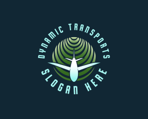 Airplane Logistics Transportation logo design