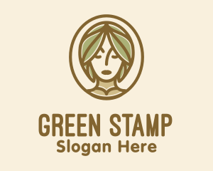 Green Woman Vanity Mirror logo design