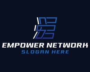 Technology Startup Letter E logo