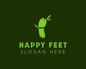 Green Bamboo Footprint logo