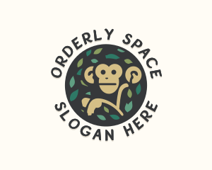 Forest Monkey Ape logo design