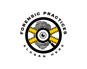 Magnifying Glass Fingerprint logo