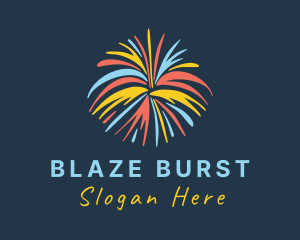 Surprise Fireworks Burst logo design