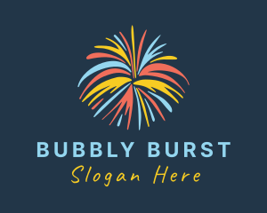 Surprise Fireworks Burst logo design