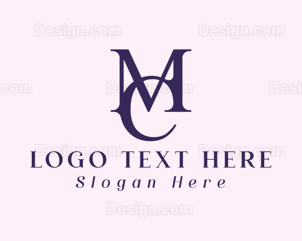 Fashion Letter MC Monogram Logo