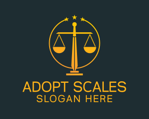 Sword Justice Scale logo design