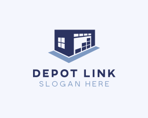 Logistics Warehouse Building logo design