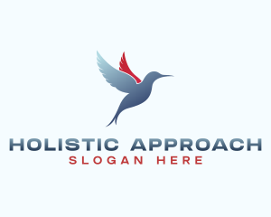 Holistic Wellness Hummingbird logo