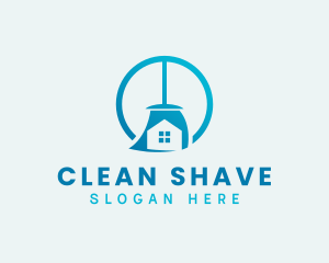 Blue Broomstick Cleaning logo design