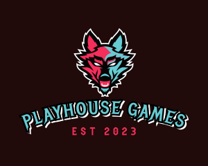 Wolf Animal Gaming logo design