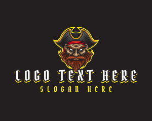 Pirate Man Captain logo