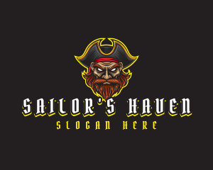 Pirate Man Captain logo design