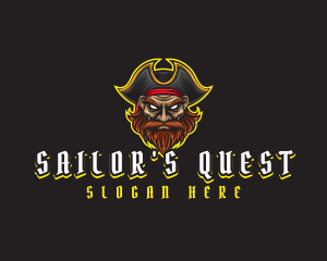 Pirate Man Captain logo design