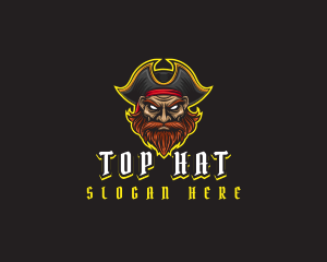 Pirate Man Captain logo design